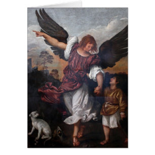 Tobias and the Archangel Raphael - Titian Cards