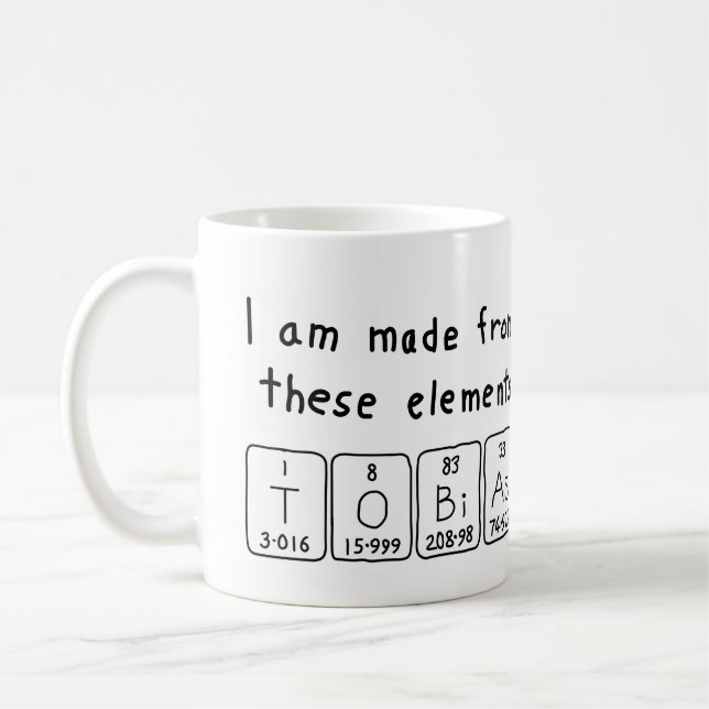 Tobias periodic table name mug (Left)