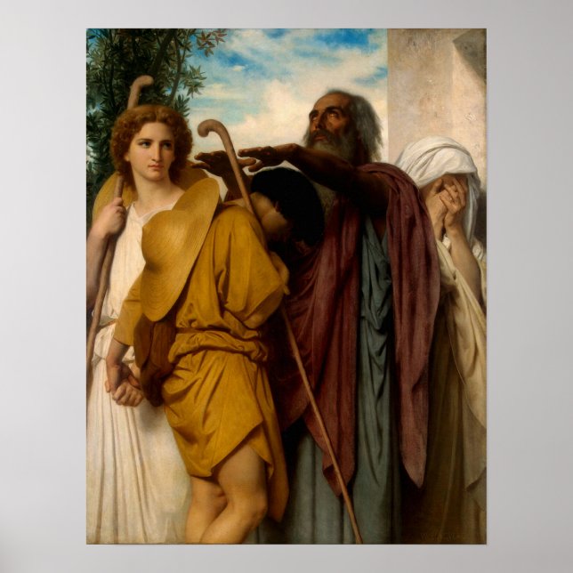 Tobias Saying Farewell to His Father by Bouguereau Poster (Front)