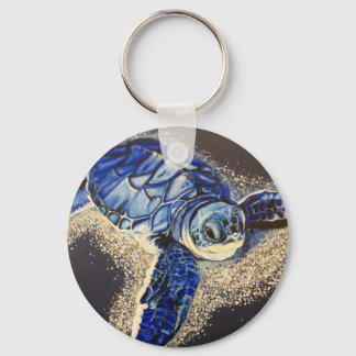 Tobin the baby sea turtle keychain