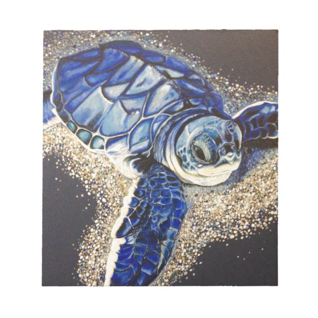 Tobin the baby sea turtle notepad (Front)