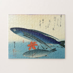 Tobiuo & Ishimochi - Colorful Japanese Fish Print Jigsaw Puzzle