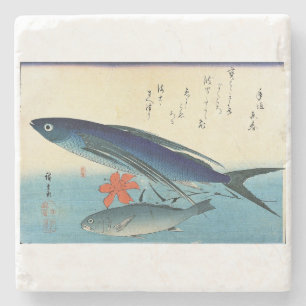 Tobiuo & Ishimochi - Colorful Japanese Fish Print Stone Coaster