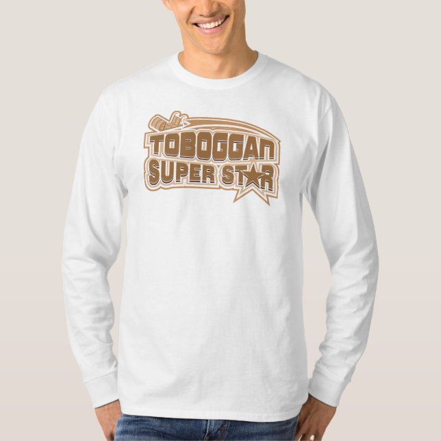 Toboggan Superstar Winter Sports Novelty T-Shirt (Front)