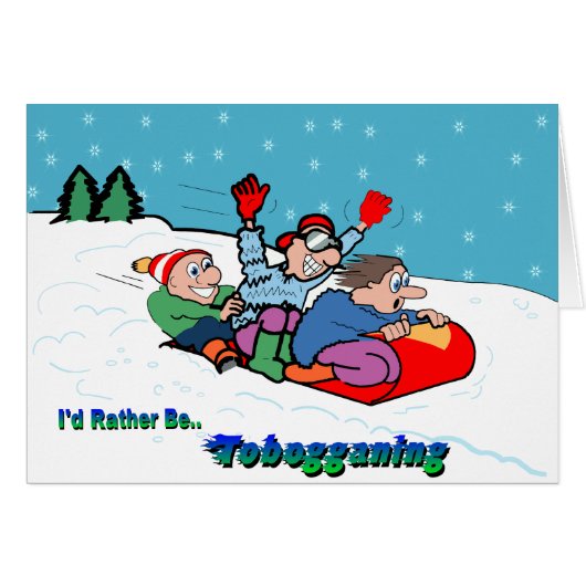 Tobogganing Cards (Front Horizontal)