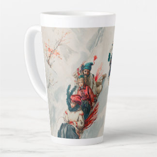 "Tobogganing", Chromolithograph, Louis Prang & Co. Latte Mug