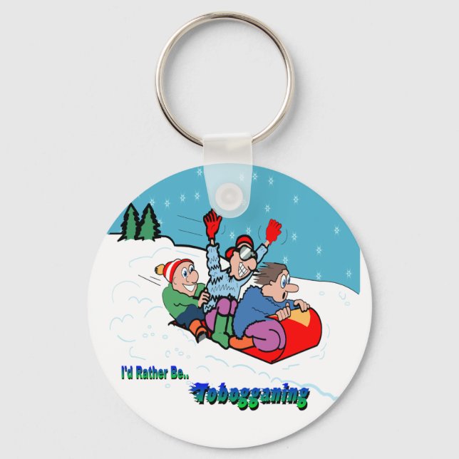 Tobogganing Keychain (Front)