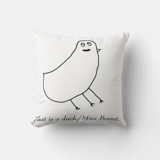 TOBS Duck Throw Pillow (Front)