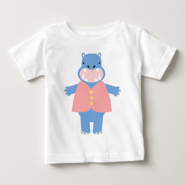 Toby Hippo Baby T-Shirt (Front)