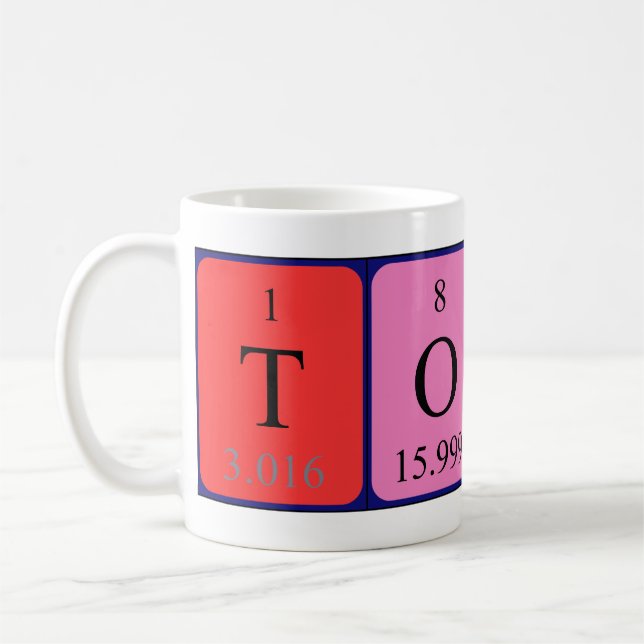 Toby periodic table name mug (Left)
