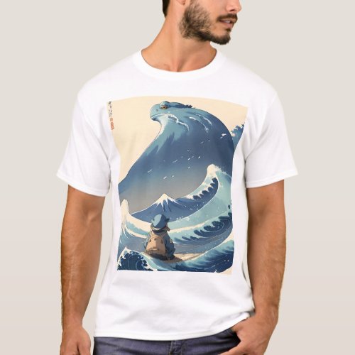 Toby _ The Great Blue Toad Tsunami T_Shirt