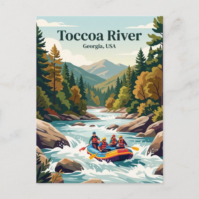 Toccoa River, Georgia, USA Postcard (Front)