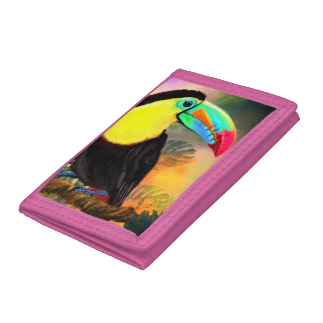 Toco Toucan Bird Trifold Wallet Painting (Bottom)