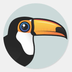 Birdorable Toco Toucan Round Sticker