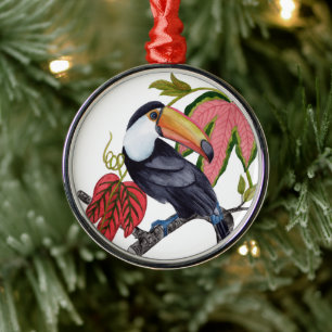 Toco Toucan Metal Ornament