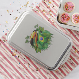 Toco Toucan with Brazil Flag  Cake Pan