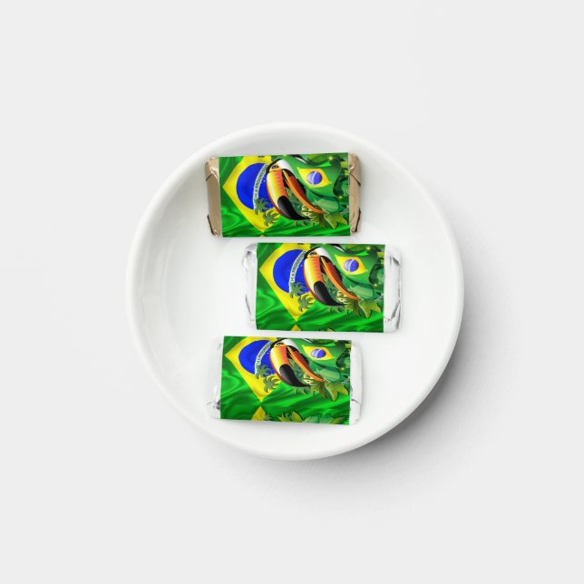 Toco Toucan with Brazil Flag Tie Hershey's Miniatures (Plate)