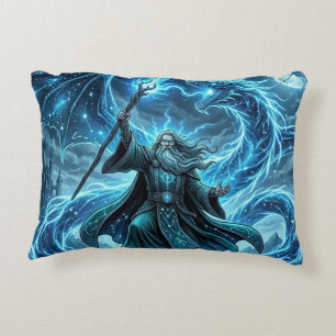 TOCOCLAWS Celestial Wizard & Ethereal Star Dragon Accent Pillow