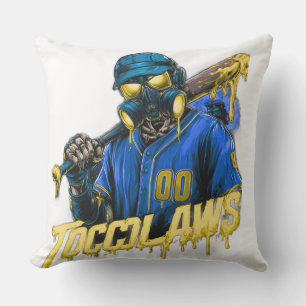 TOCOCLAWS Chicago Toxic League: Gritty Gas Mask Outdoor Pillow
