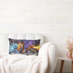TOCOCLAWS Five-Headed Dragon & Neon Hypercar Mashu Lumbar Pillow