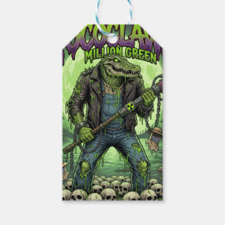 TOCOCLAWS Million Green Alligator Monster Throw Gift Tags