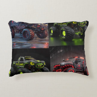 TOCOCLAWS Swamp Beast: Toxic Skull Monster Truck Accent Pillow