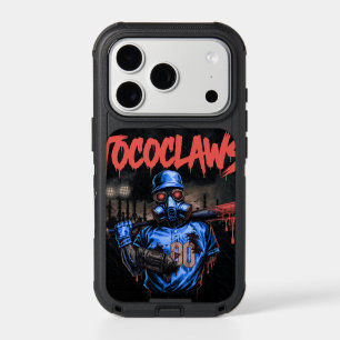 TOCOCLAWS Toxic Baseball Skeleton Cyber Gas Mask iPhone 17 Pro Case