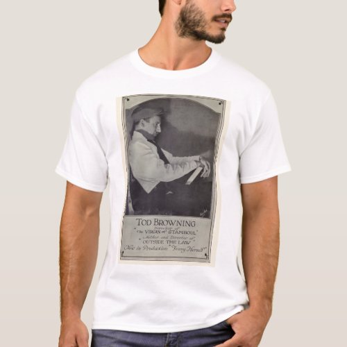 Tod Browning 1921 vintage portrait T_shirt
