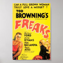 Tod Browning's "Freaks" movie poster.