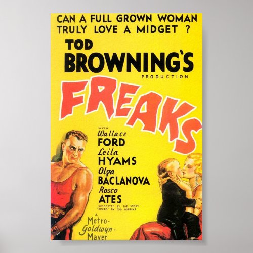 Tod Brownings Freaks movie poster Poster