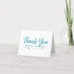 Todah Rabah Simple Hebrew Blue Thank You Card at Zazzle