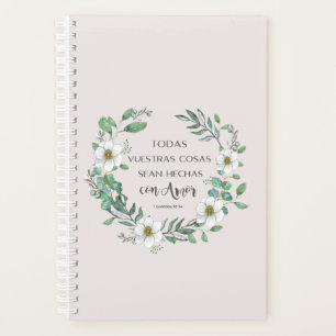 Todas vuestras cosas Spanish bible verse Planner