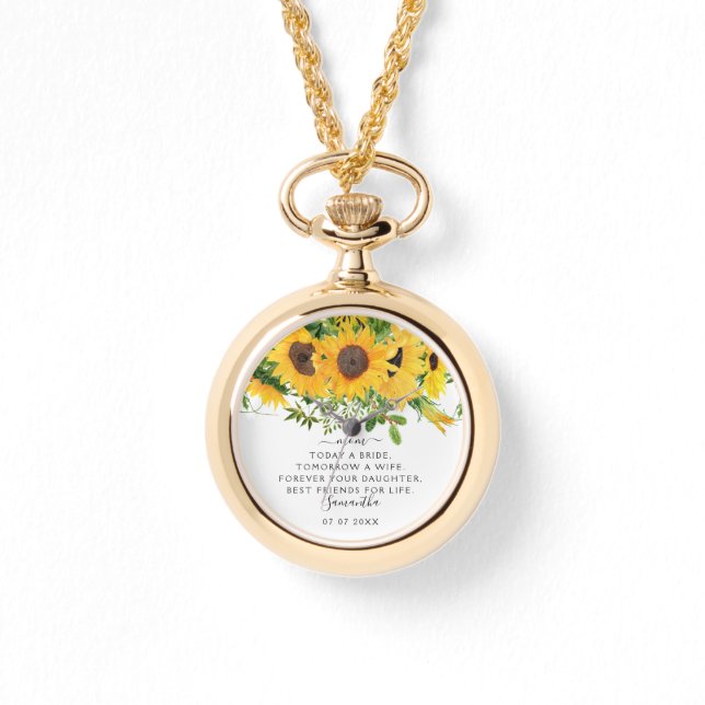 Today a Bride Mom Wedding Keepsake Gift Watch (Front)