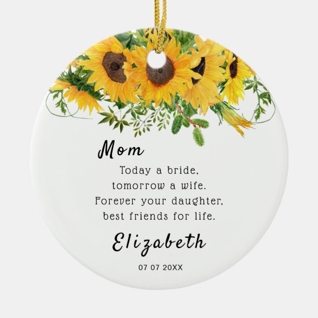 Today a bride Mother of the Bride Keepsake Ceramic Ornament (Front)