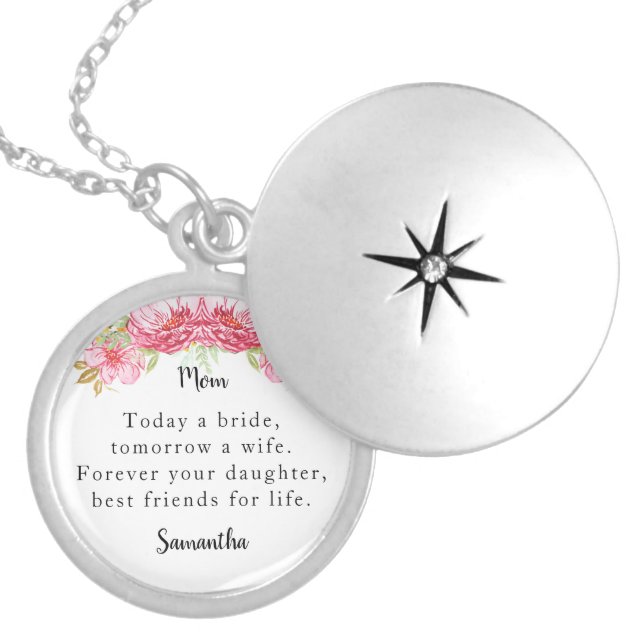 Today a Bride Mother-of-the-Bride Keepsake Locket Necklace (Front)