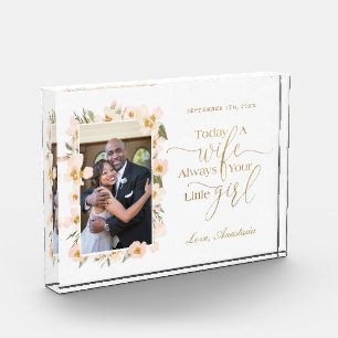 Today a Wife, Always Your Little Girl Floral Photo