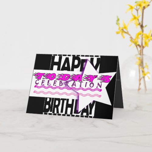 Today_Celebration_Birth_day_boygirl_plain Black Card