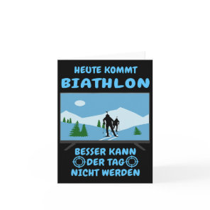 Today Comes Biathlon Winter Sports Ski Biathlete S Card