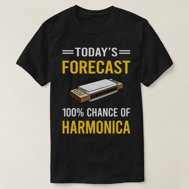 Today Forecast Harmonica Mouth Organ T-Shirt (Design Front)