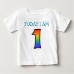 [ Thumbnail: "Today I Am 1" With Rainbow Gradient T-Shirt ]