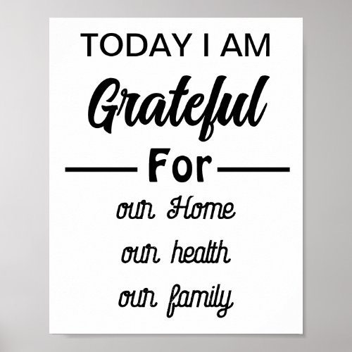 Today I am Grateful For Dry Erase Activity  Cute  Poster