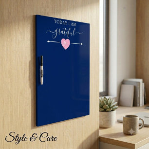 Today I am Grateful For Navy Blue Dry Erase Board