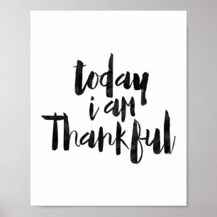 Today I Am Thankful Poster