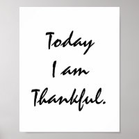 Today I am Thankful. Poster