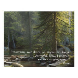 Today I Am Wise Quote Nature Landscape Faux Canvas Print