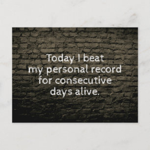 Today I beat my personal record joke Postcard