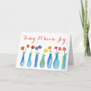 Today I Choose Joy Positive Words Inspirational Card