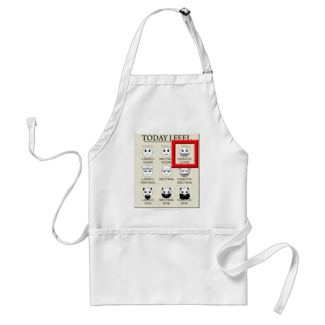 Today I Feel Chaotic Good Adult Apron (Front)