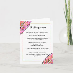 today i forgive you note card