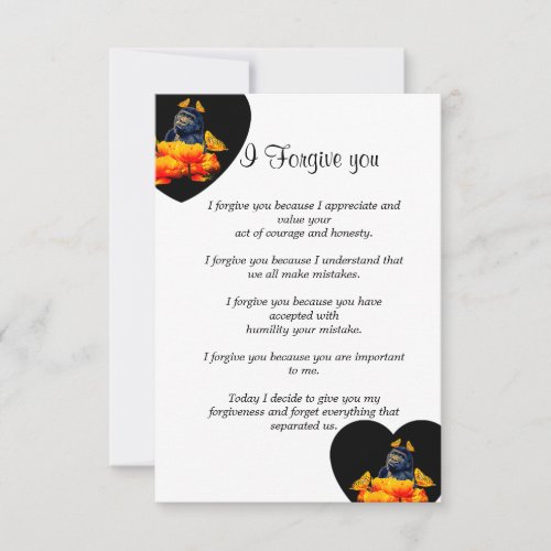 today i forgive you note card